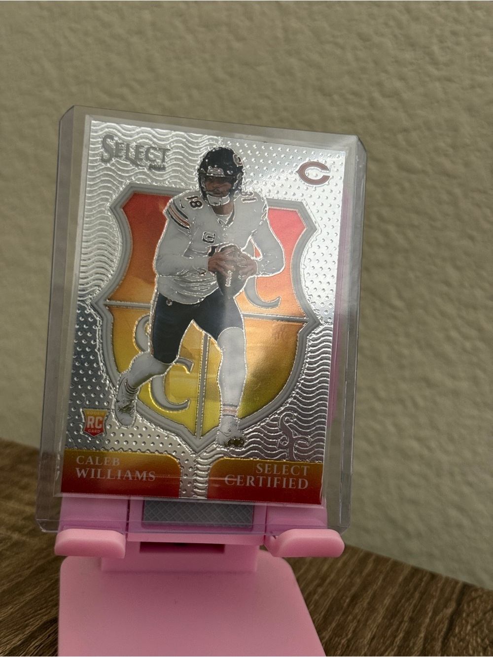2024 Caleb Williams RC Panini Select Certified Rookie #1 Silver Color / Shield